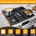 thumbnail image 3 of AEVXKHI 4PCS Stainless Steel Stove Gap Guards, Snug Fit Stove Side Gap Protectors, Anti Rust Heat Resistant Stove Gap Fillers for Home Kitchen, 3 of 9