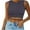Gray, variant on Youyipin Womens Summer Tank Tops Sleeveless Crew Neck Solid Color Casual Ribbed Crop Top Cut Out Basic Tee Shirts Tank Top For Women
