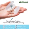thumbnail image 4 of Welnove Gel Toe Separators Bunions Overlapping Toe Spacers Flared Silica Gel Straightener 10 Pack Multi Size, 4 of 7