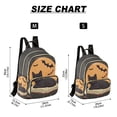thumbnail image 2 of FORMRS Mini Backpack Purse for Women Quilted Travel Daypack Casual Shoulder Bag, Orange Halloween Cat, 2 of 7