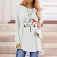 thumbnail image 2 of JINMGG Long Blouses for Women, Christmas Tops for Women Women Santa Claus Printed Long Sleeve Pullover Sweater Casual, 2 of 6