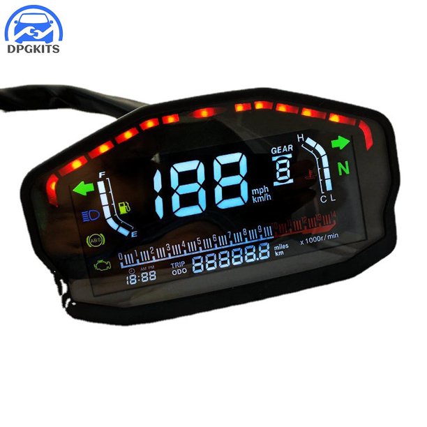 Universal Motorcycle Led Lcd Speedometer Digital Odometer Backlight For Bmw For Honda Ducati Kawasaki Yamaha For 1 2 4 Cylinders