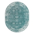 thumbnail image 3 of Unique Loom Sofia Collection Area Rug - Casino (7' 10" x 10' Oval Turquoise/Ivory), 3 of 11