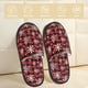 thumbnail image 2 of Fotbe Buffalo Plaid Snowflakes Pantuflas Peludas para Mujer con Estampado, Zapatillas de Peluche, Zapatos de Invierno para Casa, Uso Interior y Exterior-Large, 2 of 8