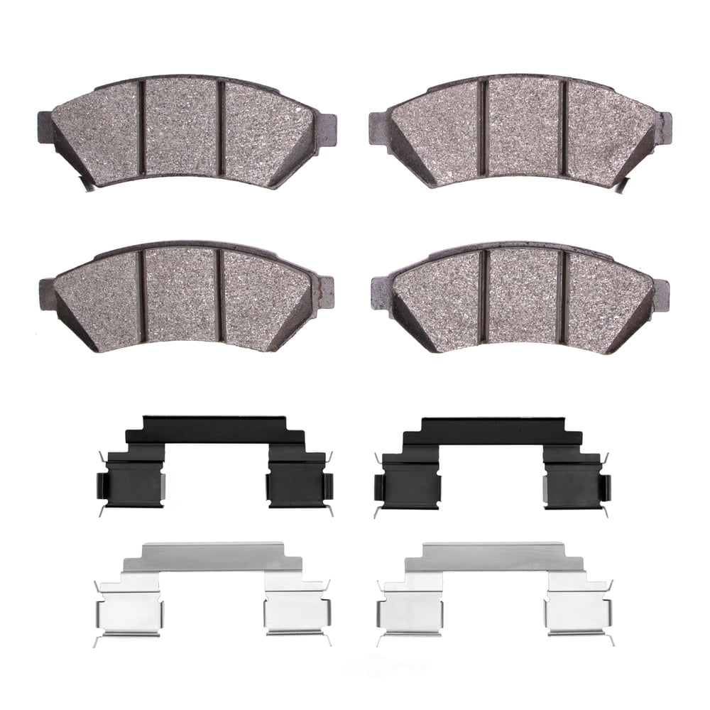 Dynamic Friction Company 1552-1075-01 DFC 5000 Advanced Brake Pads - Semi Metallic and Hardware Kit