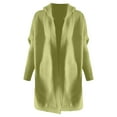 thumbnail image 2 of Dyfzdhu Cardigan Sweaters for Women Hooded Long Sleeve Casual Loose Batwing Sleeve Knit Sweater Coat Green, 2 of 4