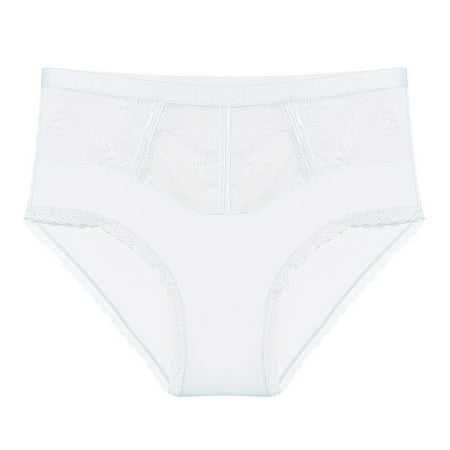 

Women Underwear Lace High Waist Tummy Control Seamless Hollow Out Pure Cotton Panties For Women