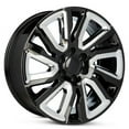 thumbnail image 2 of New OEM Replacement Wheel 22x9 in for 1999-2022 Cadillac Escalade Black With Chrome Inserts Black 22 inch Aluminum Rim, 2 of 5