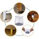 thumbnail image 3 of Protector de patas de silla de silicona de 32 piezas, deslizador de silla pequeña, protectores de piso de patas de silla de silicona transparente con almohadillas de fieltro, 3 of 5