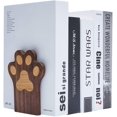 thumbnail image 4 of Wood Paws Bookends,Nature Coating,Decorative Bookend (Paws-Walnut)-Paws-walnut, 4 of 8