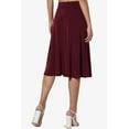 thumbnail image 2 of Women's PLUS Simple Foldover Stretch A-Line Flared Knee Length Skirt Comfy Stylish, 2 of 7