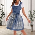 thumbnail image 5 of Womens German Oktoberfest Dirndl Dress - Short Sleeve Bavarian for Stage Performance, 5 of 9
