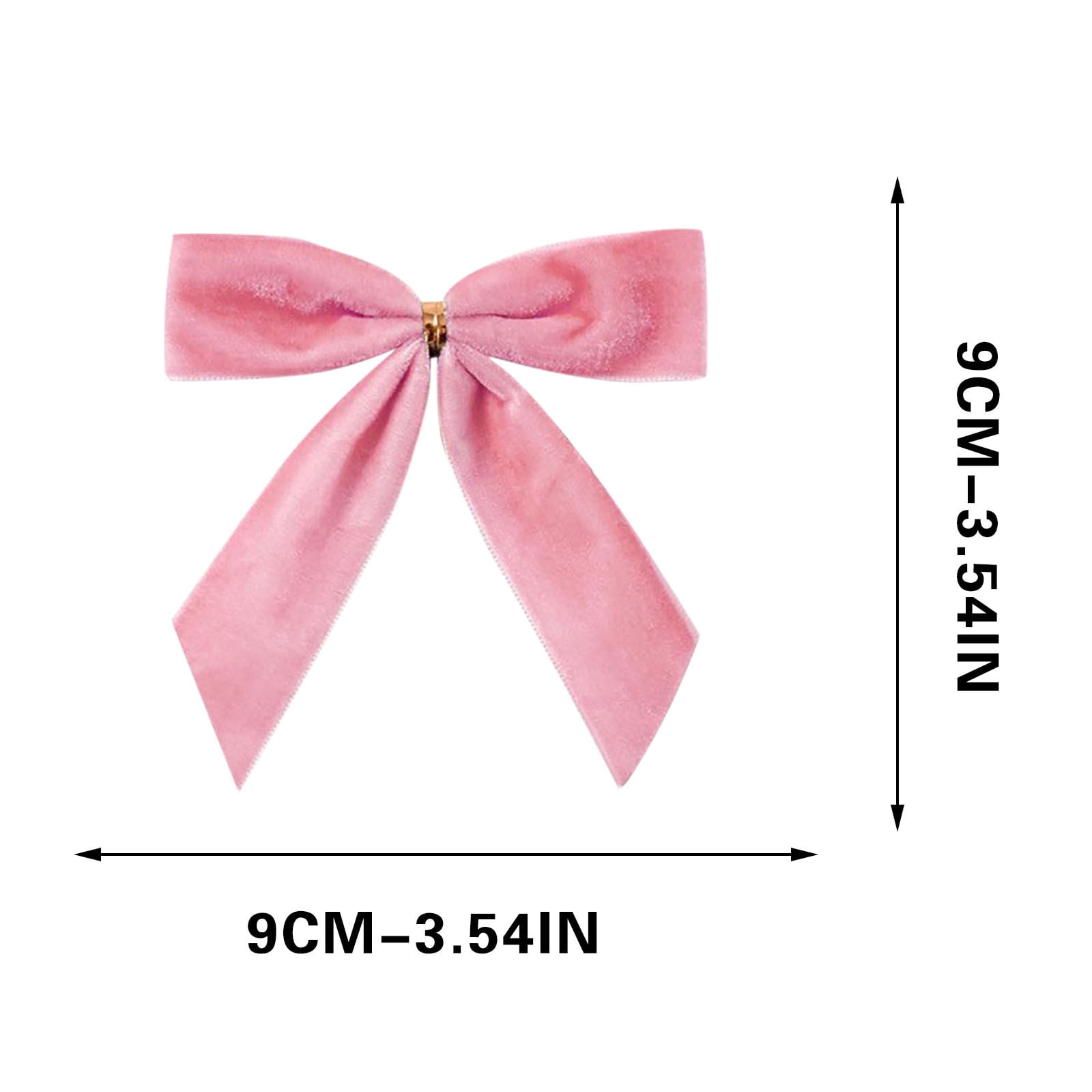 24pcs Velvet Christmas Bows for Christmas Tree Wreath Gift Wrap Crafts Wedding Party Bows for Snack Baking Candy Bags Home Decoration 3.54inx3.54in