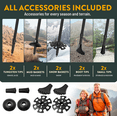 thumbnail image 4 of Premium Foldable Hiking Poles by USA Brand - Adjustable, Lightweight Trekking Poles Made of Aircraft Aluminum, Metal Flip Locks & Comfortable Real Cork and EVA Foam Grips, 4 of 6