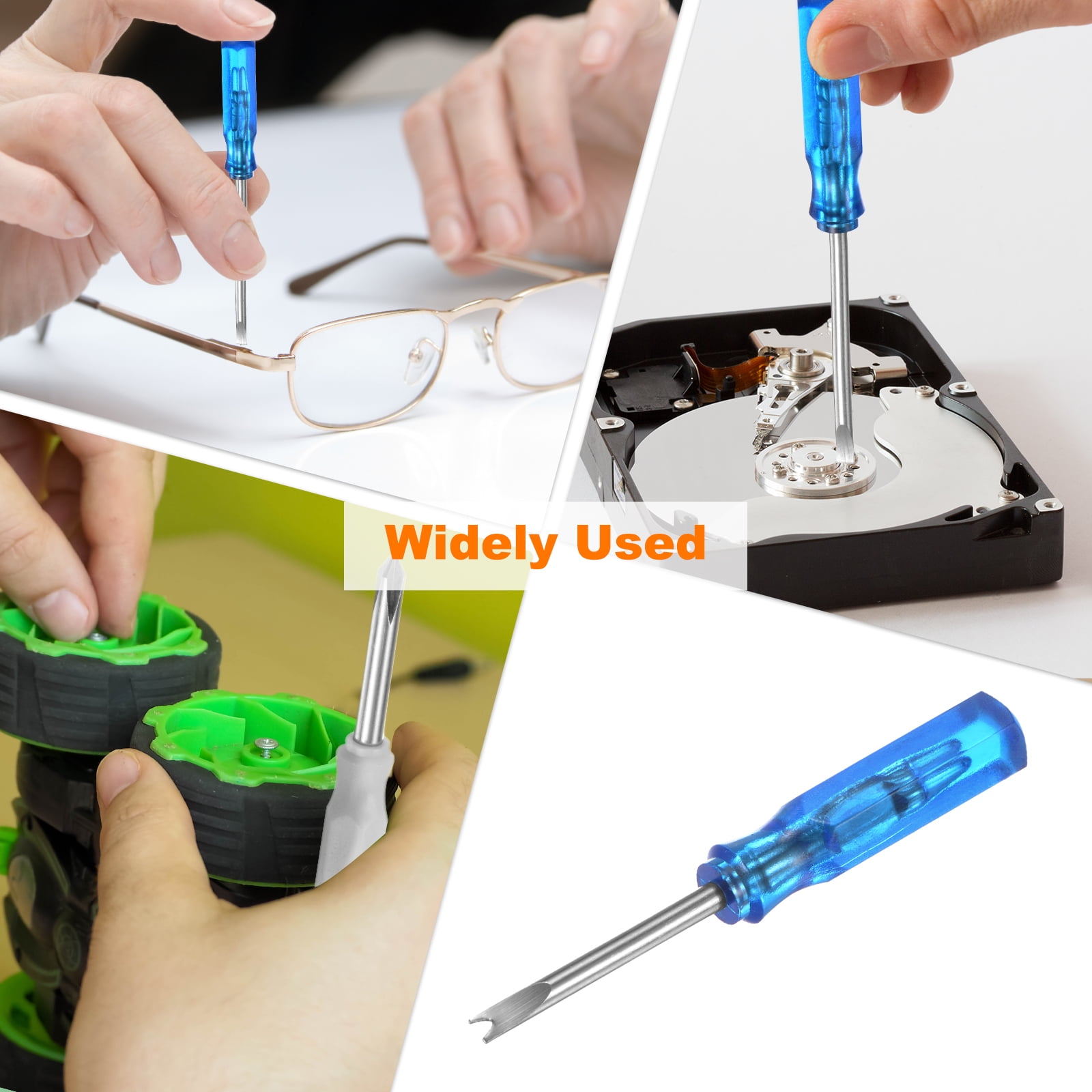 Uxcell 4Pcs Mini V-shape Screwdriver V2 Magnetic V Head 45mm