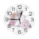 thumbnail image 1 of Reloj de pared con diseño de flores y frasco de perfume, silencioso, de 10 pulgadas, estilo rústico retro, decorativo para sala de estar, cocina, hogar, baño y dormitorio, 1 of 7