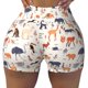 thumbnail image 2 of Balery South American Animals Pantalones cortos de entrenamiento estampados para mujer, sin costuras, ajustados, para gimnasio, yoga, correr, deportes, ejercicio activo, fitness.-Medium, 2 of 8