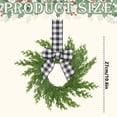 thumbnail image 3 of Small Artificial French Wreath with Bow Ribbon, Compact Lightweight Hanging Decorative Wreath for Door Wall and Home Indoor Christmas Decoration Hanging Ornament, 3 of 5
