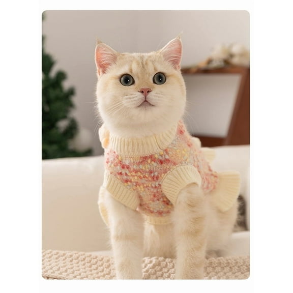 Dog Sweater, Thermal Dog Sweatshirt, Dog Winter Clothes for Small Dogs, Doggy Pullover Jumper, Pet Outfit, Pink S