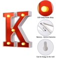 thumbnail image 3 of K LED Light Up Marquee Letters, Battery Powered Sign Letter 26 Alphabet with Lights for Wedding Engagement Birthday Party Table Decoration bar Christmas Night Home (K), 3 of 7