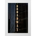 thumbnail image 3 of Brian Moore 13x18 White Modern Wood Framed Wall Art Titled - Broadway Sign, 3 of 5