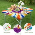 thumbnail image 4 of Colorful Paint Splash Burst Square Fitted Tablecloth with Elastic Edge,Square Table Cover,Washable Elastic Table Cover for Home Kitchen Party Decor 36"x36", 4 of 6