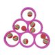 thumbnail image 3 of Juego de lanzamiento de pelota para piscina con puntuación para niños y adultos, flotador de espuma para deportes acuáticos, fiestas, diversión Rosa roja, 3 of 10