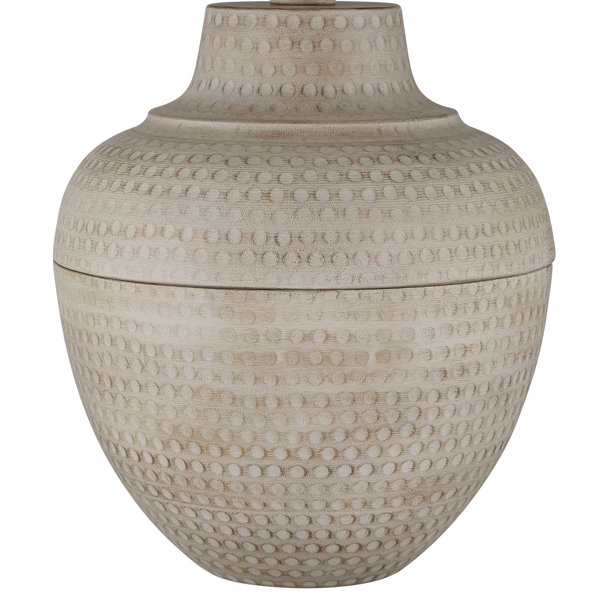 Barnes and Ivy Brighton 27 1/4" Tall Hammered Pot Farmhouse Rustic Modern Table Lamp Beige Finish Metal Single Living Room Bedroom