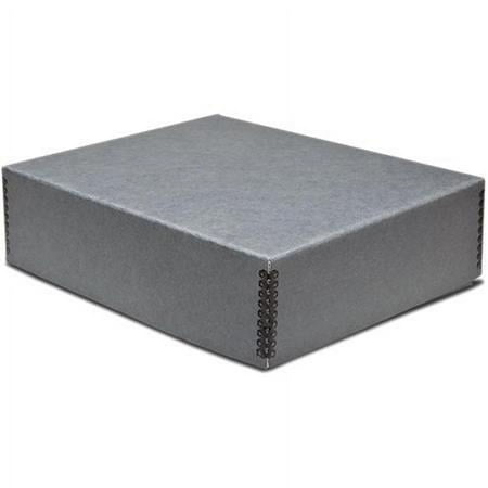 UPC: 0029368603234 | Drop-Front Metal Edge Archival Storage Box 9×11.5×3 Gray