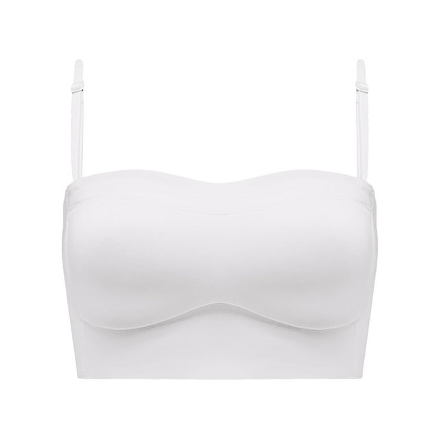 Afdoent Womens Bras Ladies Low Back Bra Wire Backless Bra Convertible Spaghetti Strap Seamless Sleeping Bralette Comfortable Breathable