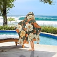 thumbnail image 3 of Yayeee Kids Hooded Towel with Hand Pockets Beach Soft Absorbent Bath Wrap 50 x 23.5 inch, Bright Floral, 3 of 5