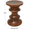 thumbnail image 3 of DecMode 16" x 22" Brown Wood Handmade Geometric Accent Table, 1-Piece, 3 of 11