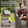 thumbnail image 6 of Gymojoy 7 Pieces Wicker Patio Conversations Sets, Patio Swivel Glider Chair with 6 inch Thick Cushions for Garden, Poolside, Backyard, 6 of 9