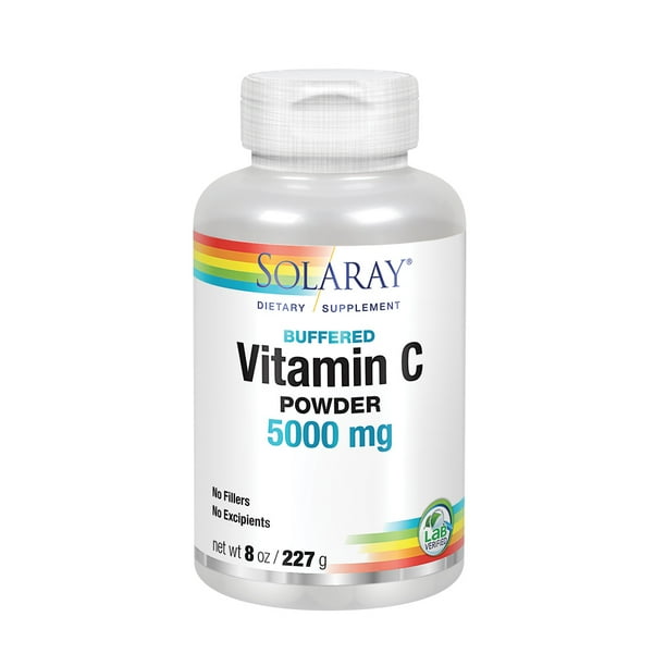 Solaray Vitamin C Crystalline 5000mg Buffered Powder for Gentle