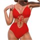 thumbnail image 1 of Moda mujer Color sólido sin espalda cómodo todo en uno ahueca hacia fuera Bikini Swimsui Set traje de baño OAVQHLG3B Store lin121212, 1 of 4