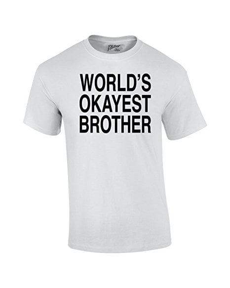 Mad Over Shirts Worlds Okayest Brother Unisex Premium Tank Top