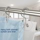 thumbnail image 4 of Gidse Set de 12 ganchos para cortina de baño de acero inoxidable niquelado, 4 of 7