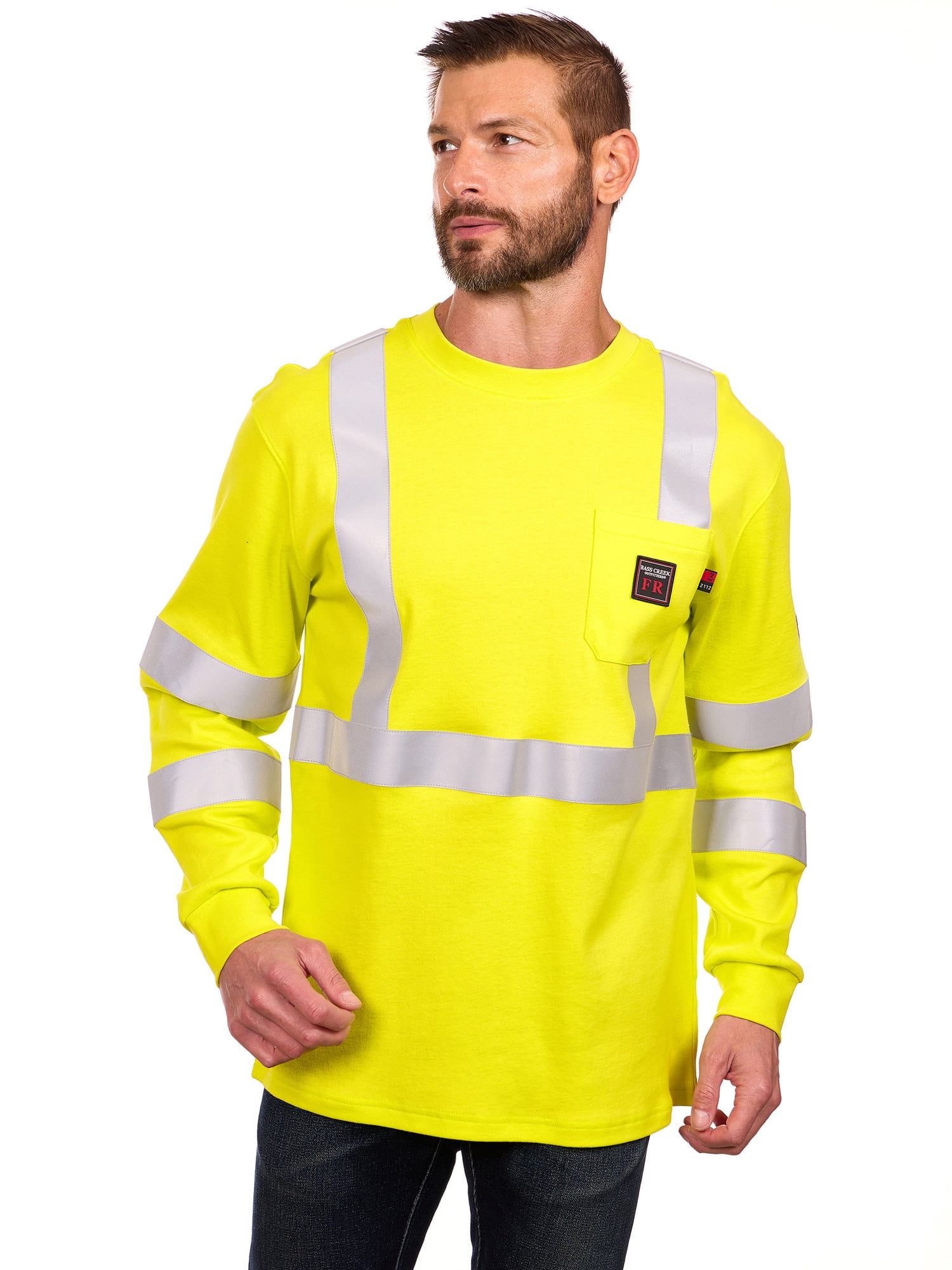 Bass Creek Outfitters Men's Flame Resistant Hi-Vis Safety Long
