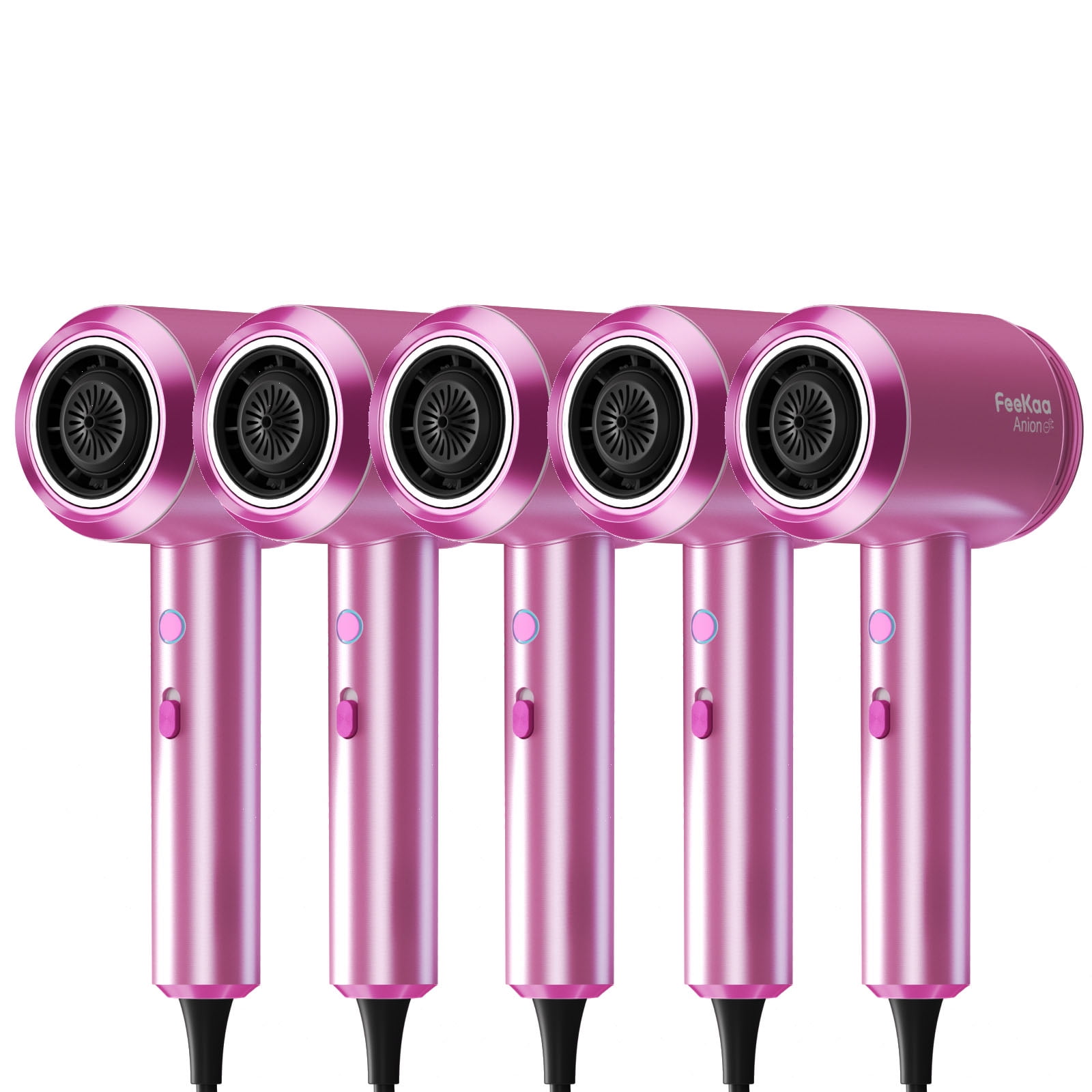 Feekaa Ionic Hair Dryer Fast Drying Blow Dryer 100 Million Negative Ion Purple Pink 5 pack