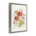 thumbnail image 4 of Stupell Industries Bright Flowers & Butterfly Botanical & Floral Painting Brown Floater Framed Art Print Wall Art, 17 x 21, 4 of 10