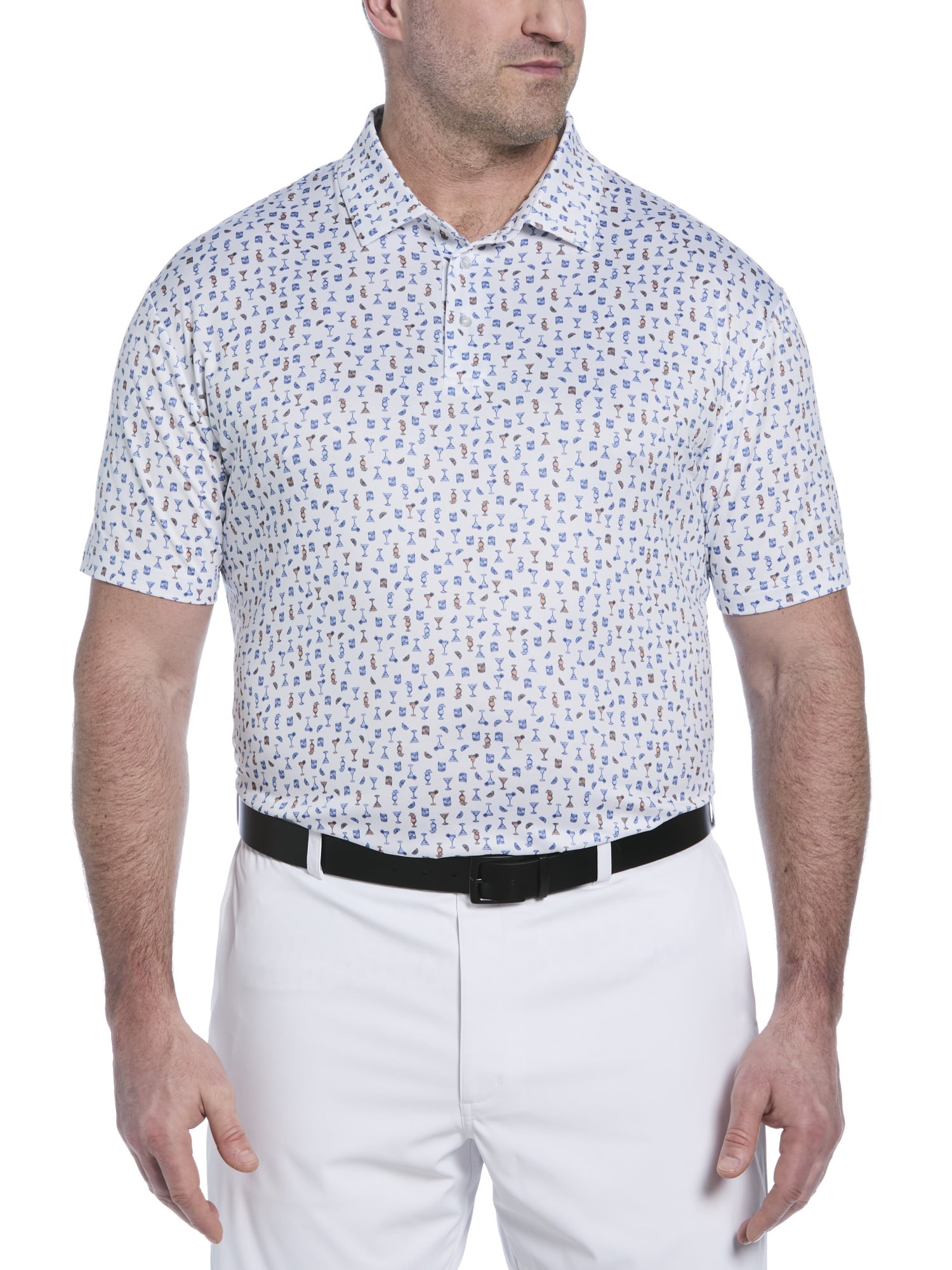 Ben Hogan Men's & Big Men's Conversational Drink Golf Polo Shirt, Sizes S-5XL