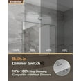 thumbnail image 2 of Ensenior Modern Bathroom Vanity Light 48 inch, Built-in Dimmer, 28W Dimmable 5CCT Led Bathroom Light Fixture Over Mirror, Silver Bar Vanity Light for Bathroom Mirror Cabinets Bedroom-FCC Certificated, 2 of 4