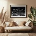 thumbnail image 3 of Light Up, Broadway Pier - Baltimore Maryland Photography Black and White City Nightlife Architecture Cityscape Neon Sign Black Framed Wall Art Print 9 x 12 inches, 3 of 4