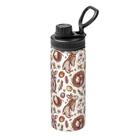 

Lukts Rabbit And Egg Print 18oz Insulated Sports Kettle Outdoor Sport Gym Stainless Steel Water Bottles