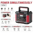 thumbnail image 3 of PowerSmart 500W(Peak 1000W ) Lithium-Ion Generator Portable Power Station for Camping Outdoor Use, Solar Panel Not Included, 3 of 8