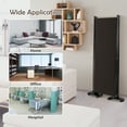 thumbnail image 3 of Costway 6-Panel Folding Room Divider 6FT Rolling Privacy Screen with Lockable Wheels Brown, 3 of 10