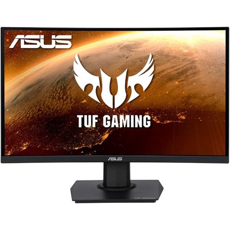 ASUS TUF Gaming 23.6" 1080P Curved Monitor (VG24VQE) - Full HD, 165Hz, 1ms, Extreme Low Motion Blur, Adaptive-Sync, FreeSync Premium, Shadow Boost, VESA Mountable, DisplayPort, HDMI