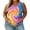 Yellow, variant on Qingpeng Womens Plus Size Swirl Tie Dye Tank Tops V Neck Sleeveless Curved Hem Loose Fit Soft Casual Summer Daily Shirts