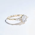thumbnail image 4 of solitaire jewels 1.7CT Twisted Shank Oval Moissanit Engagement Ring For Women, 10K Yellow Gold, 4 of 6