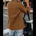 thumbnail image 3 of Aellinatey Stylish Spring Autumn Loose Fit Casual Jacket Multiple Pockets Polyester Outerwear, 3 of 7